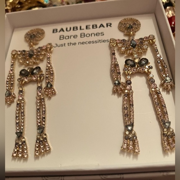 Skeleton Large Rhinestone Earrings